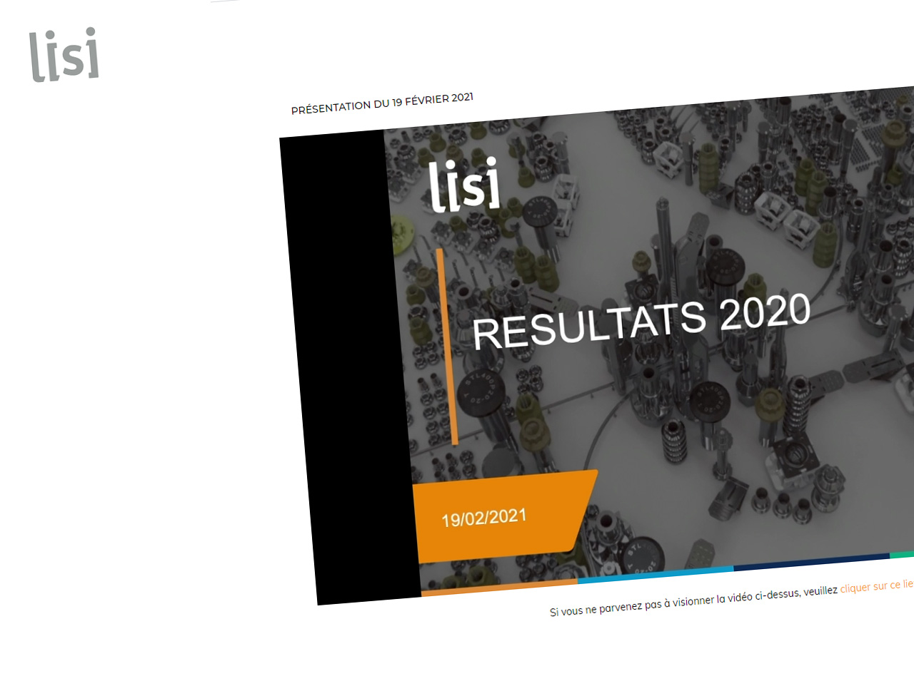 Présentation des résultats annuels en streaming live chez LISI